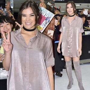 Meshki Andrea Satin Shirt Dress